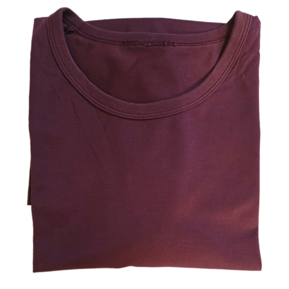 Lululemon Men's M Burgundy Crew Neck Short Sleeve Tee Stretch Breathable